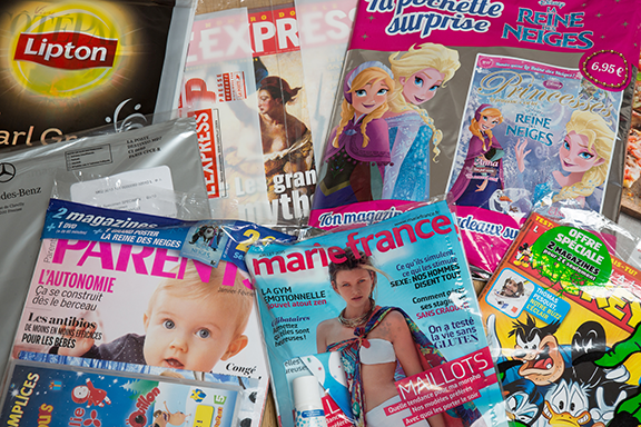 Magazine en plastique imprimés