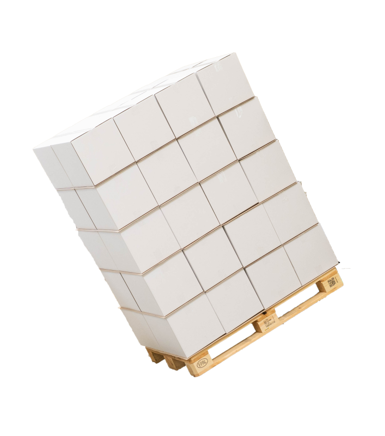Palette de carton avec intercalaire antiglisse Stabulon